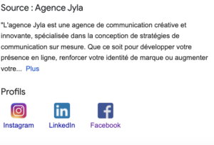 google my business réseaux sociaux